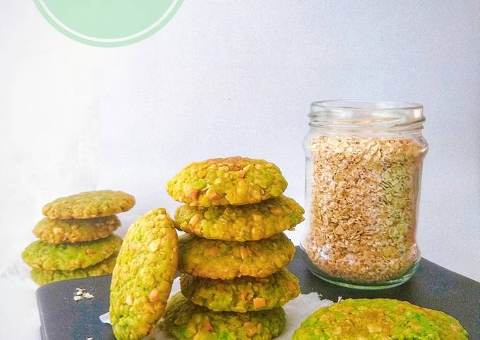 Resep Pandan Oatmeal Cookies oleh Nay's Kitchen - Cookpad