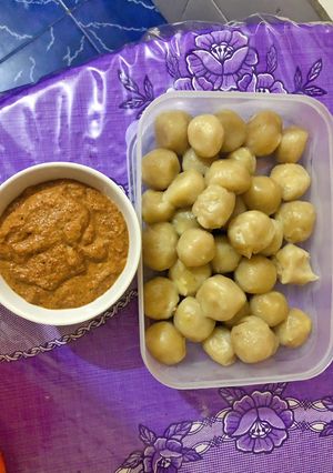 Foto resep Cilok isi ayam bumbu kacang