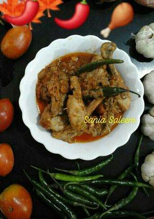 A picture of Chinese Style Black Pepper Chicken Karahi.