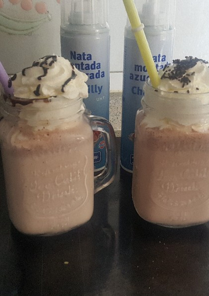 Una foto de Batido de chocolate fresquito