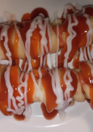 Foto resep Sosis gulung unik, jajanan ala street food