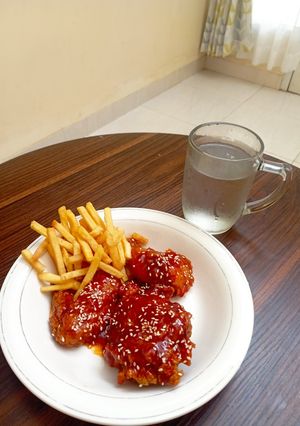 Foto resep Ayam Goreng Madu Pedas / Yangnyeom Chikin