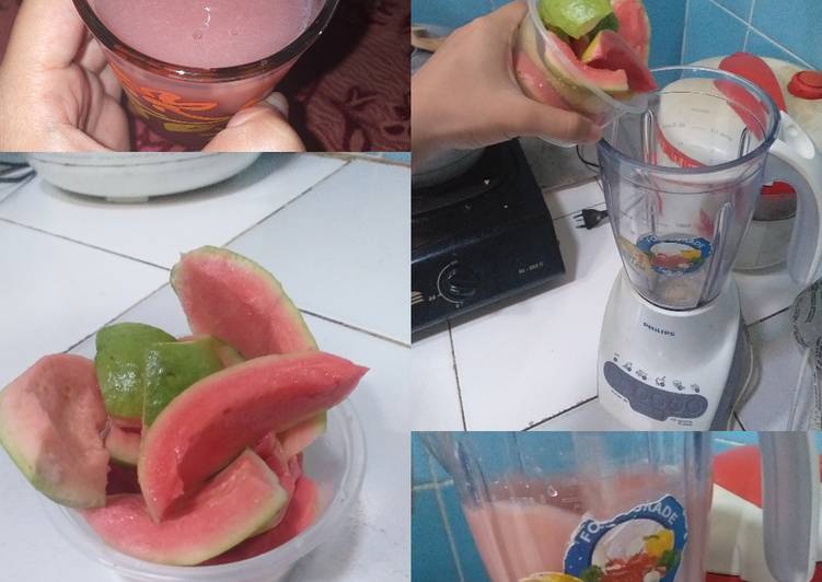 Langkah mengolah Jus Jambu Biji enak