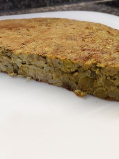 Una foto de Tortilla express (arroz, carne y arvejas)