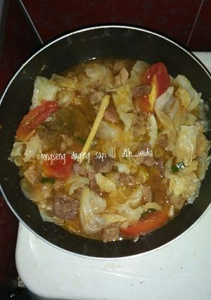 Foto resep Tongseng daging sapi mudah tanpa santan