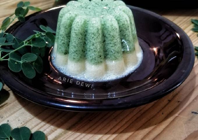 Resep Puding Lumut Daun Kelor Lapis Puding Mentega Oleh Arie Dewi Cookpad