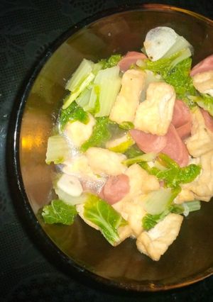 Foto resep Sayur sawi putih + 2 toping
