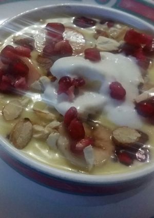 A picture of Fruit custard.