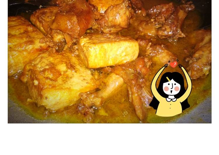 !DICOBA Resep Semur ayam tahu dengan santan bubuk menu masakan harian