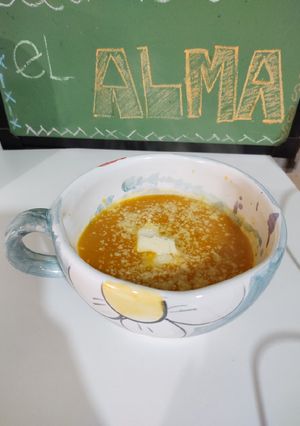 Una foto de Sopa de calabaza / zapallo