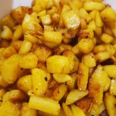 Chatpata cubes potatoes A picture of Chatpata cubes potatoes.
