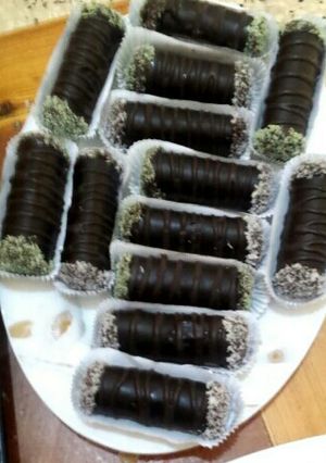 صورة لوصفة لي سيقار بحشوة جوز الهند والنستلة خرجلي 30 حبة روعة بنة وشكل 👍
