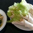 Sandwich Roti tawar isi ayam lotus