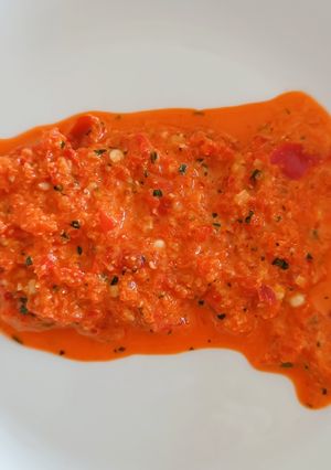 Φωτογραφία της συνταγής Ανοιξιάτικο pesto κόκκινης πιπεριάς
