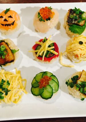 Hình của món Tiệc sushi viên temari sushi ;) vừa dễ thương vừa dễ làm.