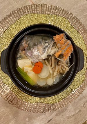 Foto resep Salmon Head Miso Soup