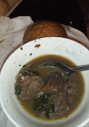 A picture of Goat meat peppersoup.