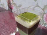 Choco Matcha Pudding with Vanilla Cheese Sauce