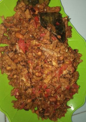 Foto resep Sambal tempe,ikan teri,kacang