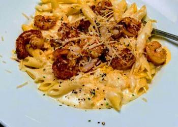 How To Making Recipe Cajun Shrimp Penne Pasta with Parmesan Cream Sauce Most Delicious