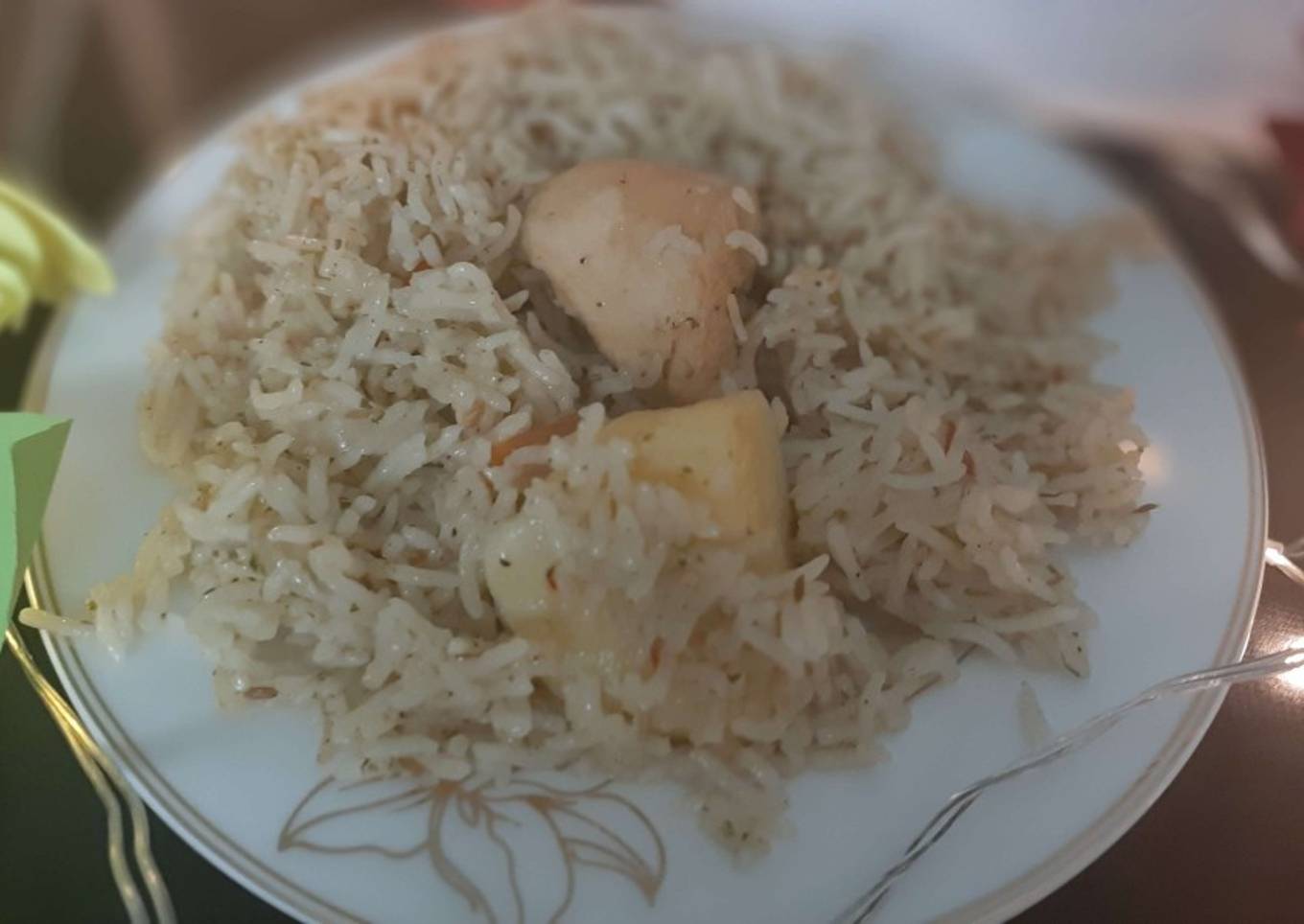 Haray masala pulao