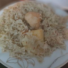 A picture of Haray masala pulao.
