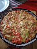 Tarta de pollo y puerro