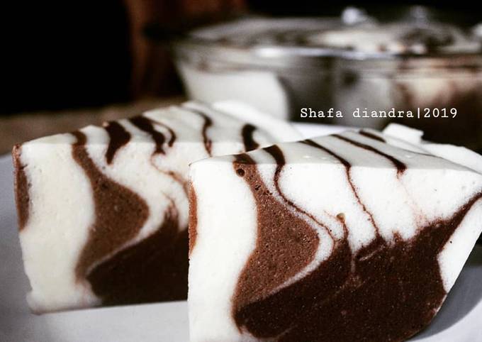 Zebra Cake Pudding 🇲🇨 (#dessert 4 telur)