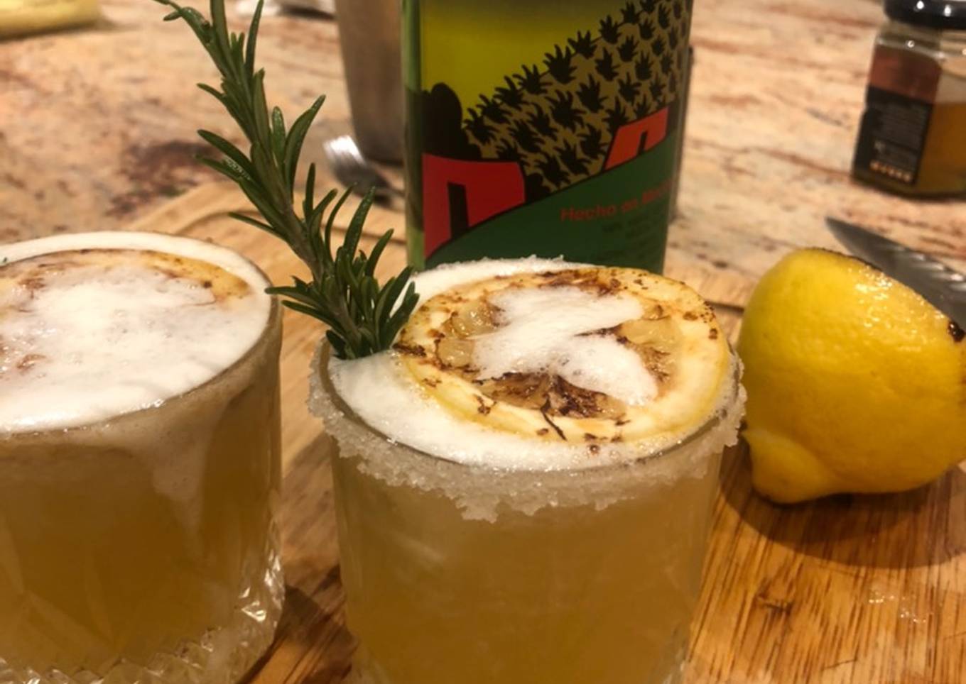 Burnt Lemon Mezcal Margarita