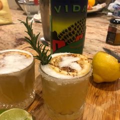 A picture of Burnt Lemon Mezcal Margarita.