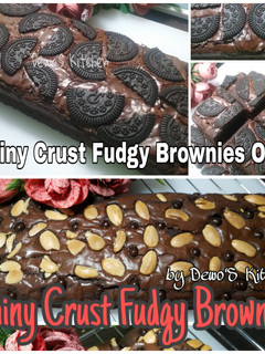 Foto resep Shiny Crust Fudgy Brownies