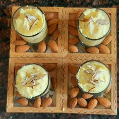 A picture of Kesar shrikhand.