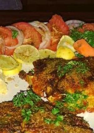 A picture of Pomfret Fry Konkani Style.