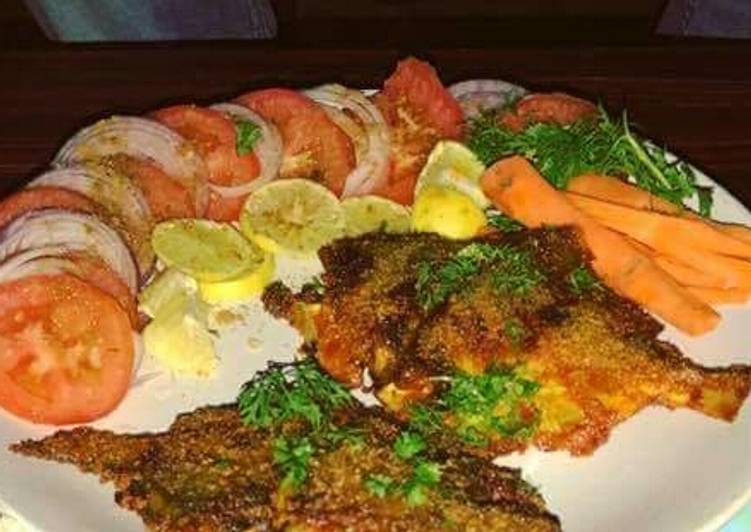Pomfret Fry Konkani Style