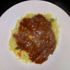 Savoury rice & Tomato gravy A picture of Savoury rice & Tomato gravy.
