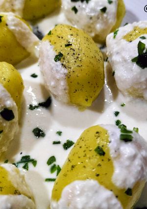 Una foto de Gnocchi de trufa con salsa 3 quesos