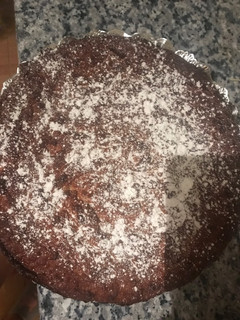 Una foto de Tarta de almendras y cabello de ángel