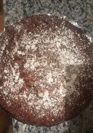 Una foto de Tarta de almendras y cabello de ángel