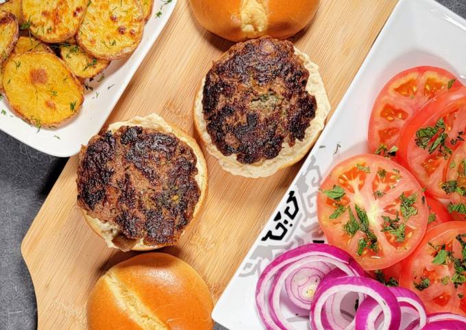 Lamb Burgers with a twist- when Burgers met Moussaka