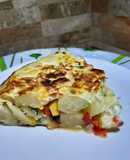 Tortilla de papas multicolor
