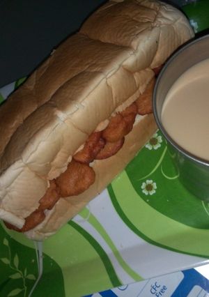 A picture of Akara burger.