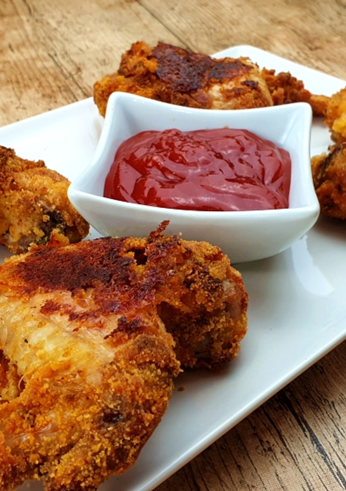 Una foto de Alitas de pollo crujientes al horno