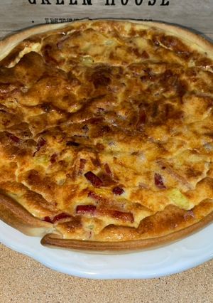 Una foto de Quiche Lorraine bacon y calabacín