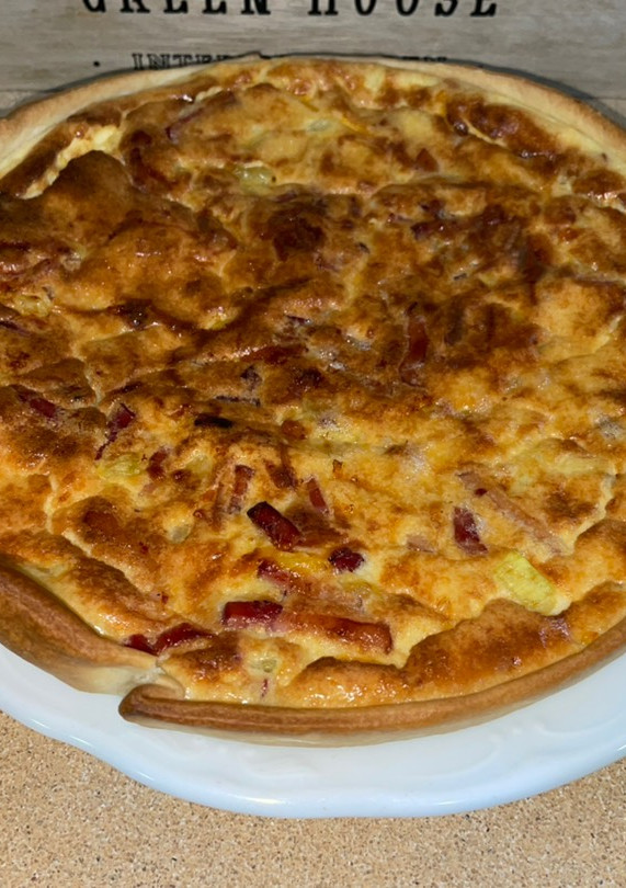 Una foto de Quiche Lorraine bacon y calabacín