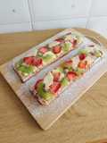 Banda de crema pastelera y frutas (sin gluten)