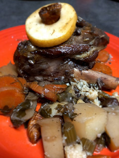 A picture of Greek Lamb Shank potjie.