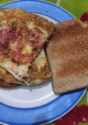 Una foto de Omellette caprese
