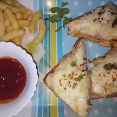 A picture of Melting cheese sandwich.