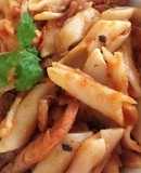 Pasta con camarones
