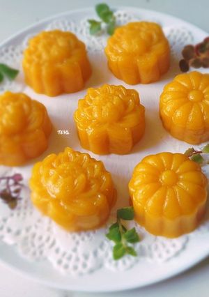 Hình của món Bánh TRUNG THU bí đỏ hấp.